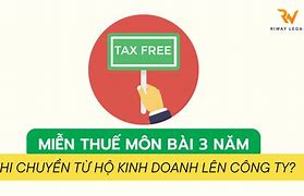 Hộ Kinh Doanh Miễn Thuế Môn Bài