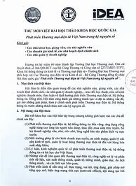 Thư Mời Viết Bài Hội Thảo Quốc Gia